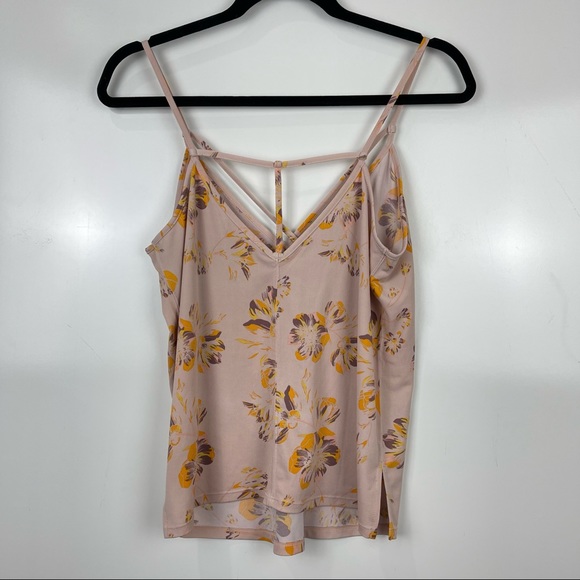 Free People Sleeveless Strappy Floral Print V-Neck Cami Top Size XS - Picture 2 of 7